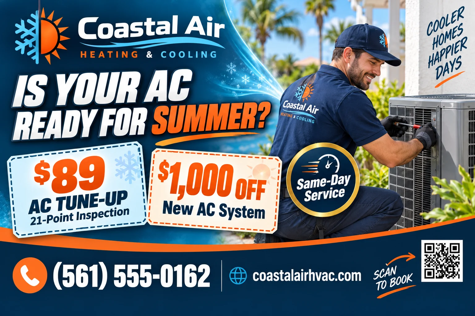 Sample HVAC postcard